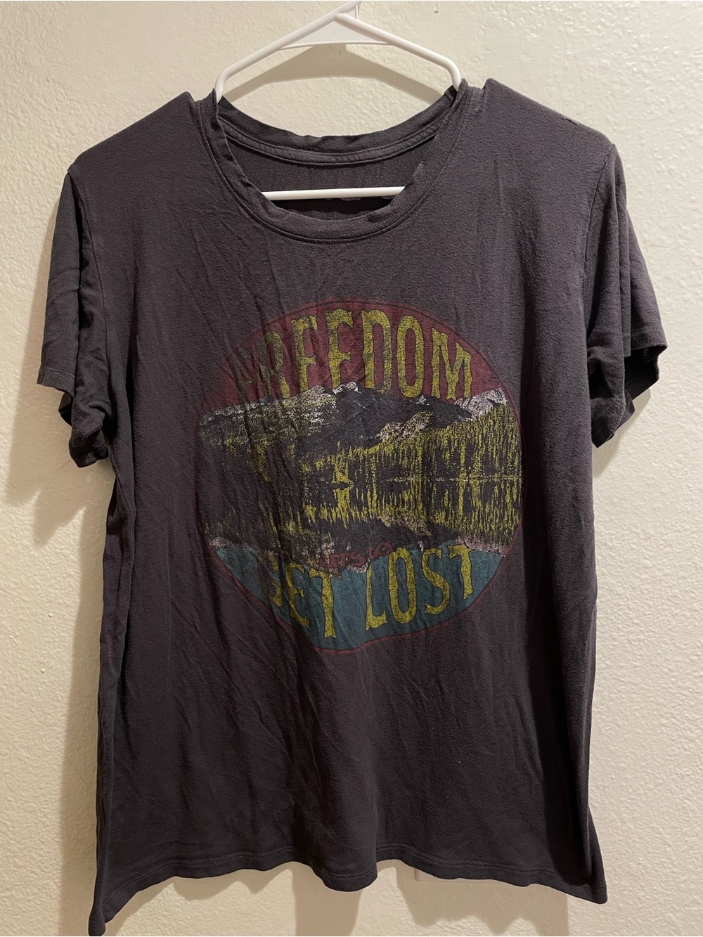 Life Clothing Co. "Freedom Let’s Go Get Lost" Vintage Wash Graphic Tee